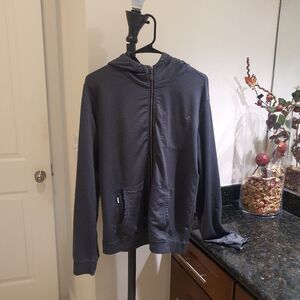 Vuori Movement Men's Grey zip up lightweight hoodie M